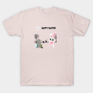 Happy Easter Cemetery Rabbit T-Shirt